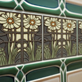 プリムローズアールデコフローラウォールデコールアールヌーボー タイル