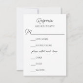 プリムローズウェディングRSVPカード 出欠カード (正面)