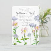 プリムローズカスタムフパーソナライズされたラ結婚ワーズ 招待状 (スタンド正面)