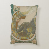 プリムローズバイアルフォンスミュシャ(1899) アクセントクッション (裏面(縦))