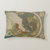 プリムローズバイアルフォンスミュシャ(1899) アクセントクッション (裏面)