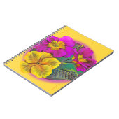 プリムローズピンクの黄色の素晴らしアートノート ノートブック (左側)