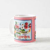 プリムローズフラワーズクラートアートヴィンテージ コーヒーマグカップ (正面左)