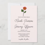 プリムローズミニマル結婚リスト 招待状 (正面)