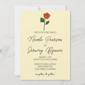 プリムローズミニマル結婚リスト 招待状 (正面)