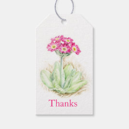 プリムローズ水素晴らし色アー感謝していトユーラベル ギフトタグ