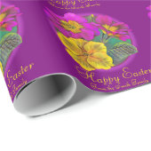 プリムローズ素晴らしアートピンクイエローイースターラッピング ラッピングペーパー (ロールコーナー)