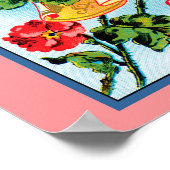 プリムローズ花ヴィンテージクラートラベルアートポスター ポスター (角)