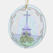 プリムローゼスクリスチャンクロスオーナメント セラミックオーナメント (左)
