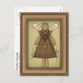 プリム初期のスターズポストカード付きカントリーエンジェル シーズンポストカード (正面/裏面)