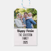 プリム家族写真衣装ファミリー名 ギフトタグ (裏面)