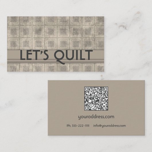 プリメイドキルトヴィンテージクォーターマテリアルショップ 名刺 (正面/裏面)