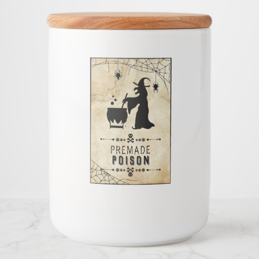 プリメイド毒面白いハロウィーンパーティーソーダラベル フードラベル (正面)