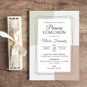 プリメエレガントラCOMUNIONカトリック第一聖餐会 招待状