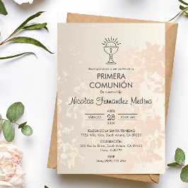 プリメスペインのラCOMUNIONカトリック第一聖餐会 招待状