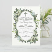 プリメスペインのラCOMUNIONガールボーイファースト聖餐式 招待状 (スタンド正面)