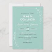 プリメスペインのラCOMUNIONミニマル First Communion 招待状 (正面)