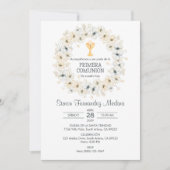 プリメスペインのラCOMUNION CHALICE FIRST COMMUNION 招待状 (正面)