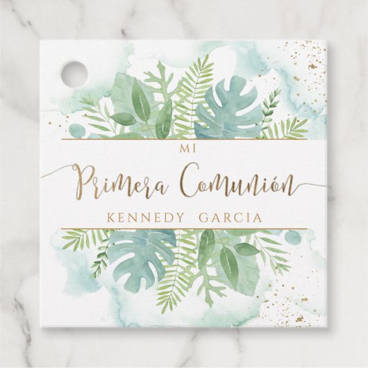 プリメラコムニオングリーンリー&ブルーグリーンウォーター色 フェイバータグ (正面)