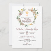 プリメラスペインのコムニオンチャリス第1聖餐式 招待状 (正面)
