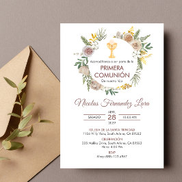 プリメラスペインのコムニオンチャリス第1聖餐式 招待状