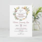 プリメラスペインのコムニオンボホ第一聖餐会 招待状 (スタンド正面)