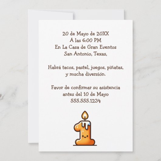プリメラフィエスタスペインのサボテン誕生日追加フォト 招待状 (裏面)
