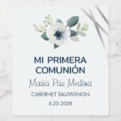 プリメラ合同ホワイトフラワーファースト・コミュニオン ワインラベル (シングルラベル)