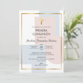 プリメラCOMUNIONカトエレガントリック第1聖餐式 招待状 (スタンド正面)