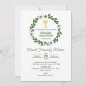 プリメラCOMUNIONカトリック聖餐会の最初の聖餐会 招待状 (正面)