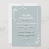 プリメラCOMUNIONミニマル第一聖餐会 招待状 (正面)