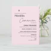 プリメラCOMUNIONミニマル第一聖餐会 招待状 (スタンド正面)