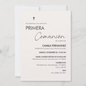 プリメラCOMUNIONミニマル第一聖餐会 招待状 (正面)