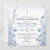プリメラCOMUNION宗教第1聖餐式 招待状 (正面)