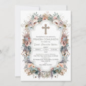 プリメラCOMUNION INVITACION BOHO First Communion 招待状 (正面)