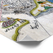 プリリス河口Sからナイル川の地図 ポスター (角)