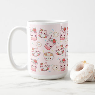 プリンでふんわりと醸造:かわいいキャットコーヒーマグ コーヒーマグカップ