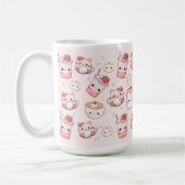 プリンでふんわりと醸造：かわいいキャットコーヒーマグ コーヒーマグカップ (左)