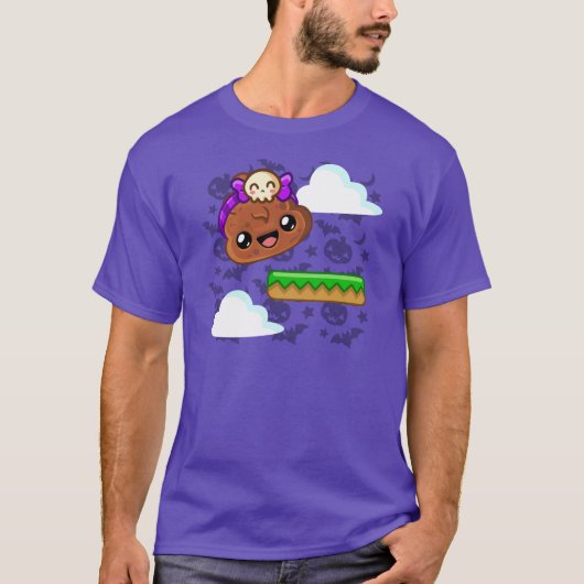 プリンと可愛いドクロアクセサリー - Happy Jump Tシャツ (正面)
