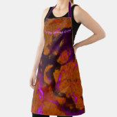 プリンと燃えたオレンジの石灰岩抽象芸術 エプロン (インサイチュ)