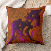 プリンと燃えたオレンジの石灰岩抽象芸術 クッション (ブランケット)