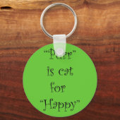 プリンは幸福のために猫である キーホルダー (正面)