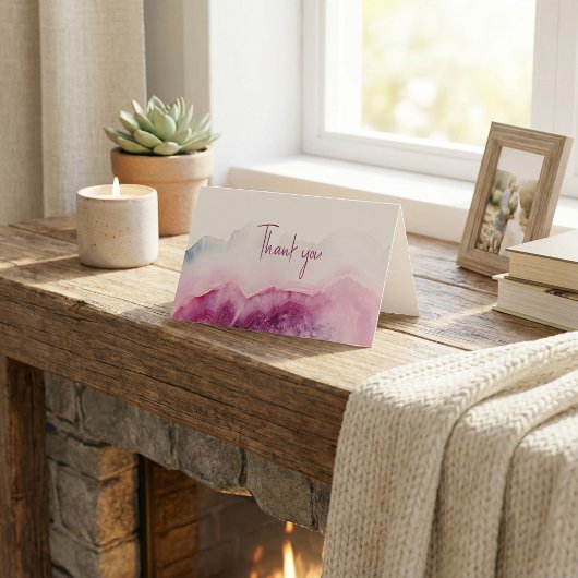 プリンクラグジュアリーストーン効果サンキューカード