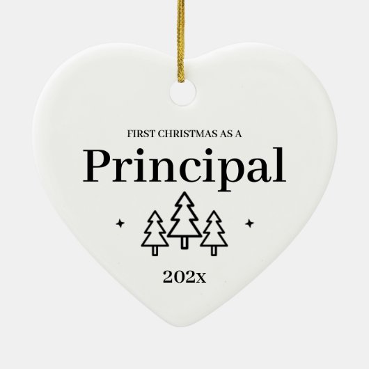 プリンシパル新しいジョブ初めてのクリスマスオーナメント セラミックオーナメント (裏面)