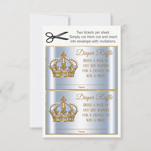 プリンスおむつラッフルチケット 招待状 (正面)