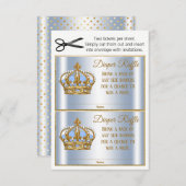 プリンスおむつラッフルチケット 招待状 (正面/裏面)