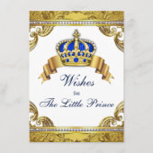 プリンスが男の赤ちゃんの赤ちゃんシャワーを望む アドバイスカード (正面)