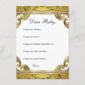 プリンスが男の赤ちゃんの赤ちゃんシャワーを望む アドバイスカード (裏面)