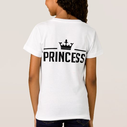 プリンスとプリンセスのシャツ Tシャツ (裏面)