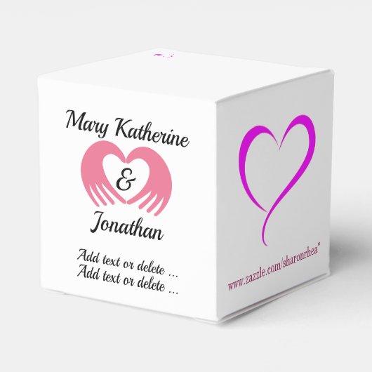 プリンスとプリンセス小さなお願い/ギフトボックス フェイバーボックス (裏面サイド)